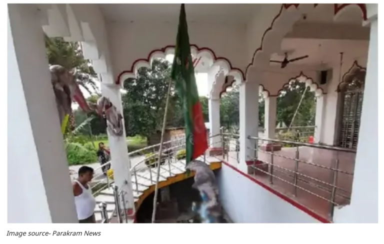 Lakshmi Narayan temple in Araria, India, attacked and Islamic Flag hoisted.