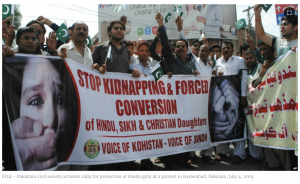 Forced conversions of kidnapped Hindu girls and subsequent marriages to Muslim men — in most cases to abductors — are routine in southern Sindh province, hosting about 90 percent of the minority community.