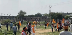 The incident happened at Tala village of Raisar area, Jamvaramgarh, when a bike rally of Hindus came under the attack of a mob wearing skullcaps......