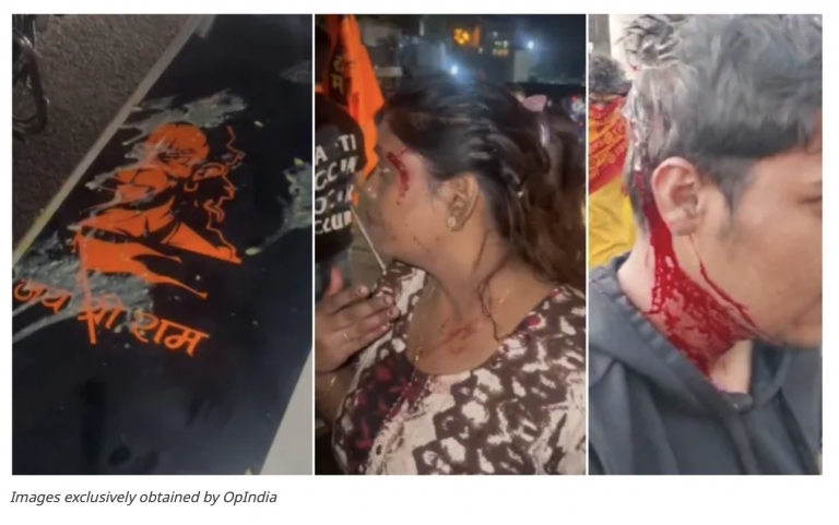 Islamists who attacked the Hindu procession in Mira Road, threw up on a flag bearing the image of Lord Hanuman, a devoted companion of Lord Ram and one of the foremost deities in his own right.